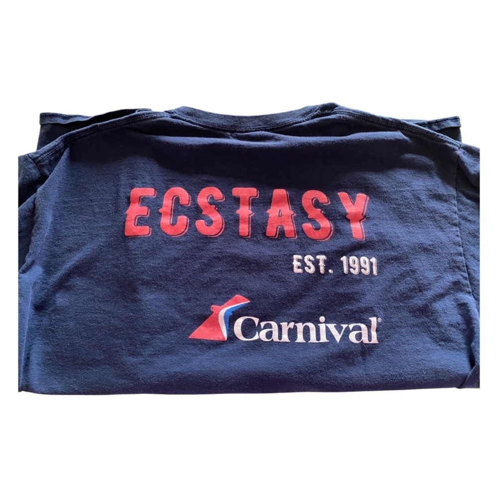 Retired Carnival Cruise Line Ecstasy T-Shirt size XL